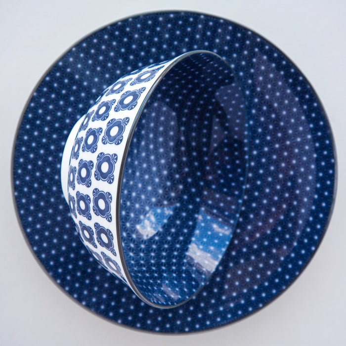 Royal Blue Geometric Bowl