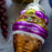 Shimmering Ice Cream Cone Glass Ornament (5.75"h)