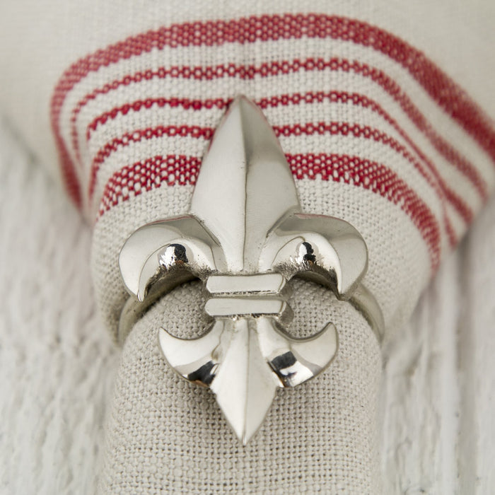 Silver Fleur De Lis Napkin Ring
