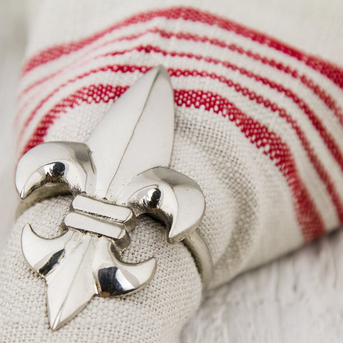 Silver Fleur De Lis Napkin Ring