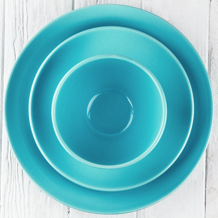 Turquoise Ceramic Alfa Dessert Plate (8.5"⌀)