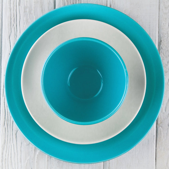 Turquoise Ceramic Alfa Dessert Plate (8.5"⌀)