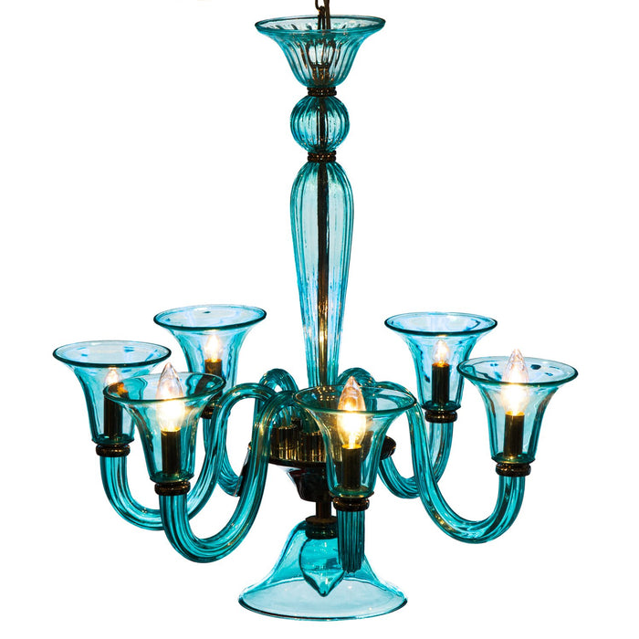 Turquoise Giustina Chandelier (6 bulbs)