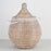 White African Basket Bell Jar With Lid - Large (16"h)