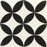 White & Black Trame Circulaire Carocim Tile (8" x 8") (pack of 12)