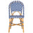 White and Blue London Bistro Chair (CHEV)