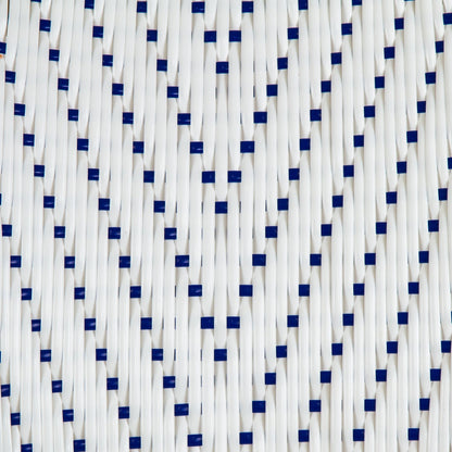 White & Blue Mediterranean Bistro Chair (L)