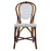 White & Blue Mediterranean Bistro Chair (L)