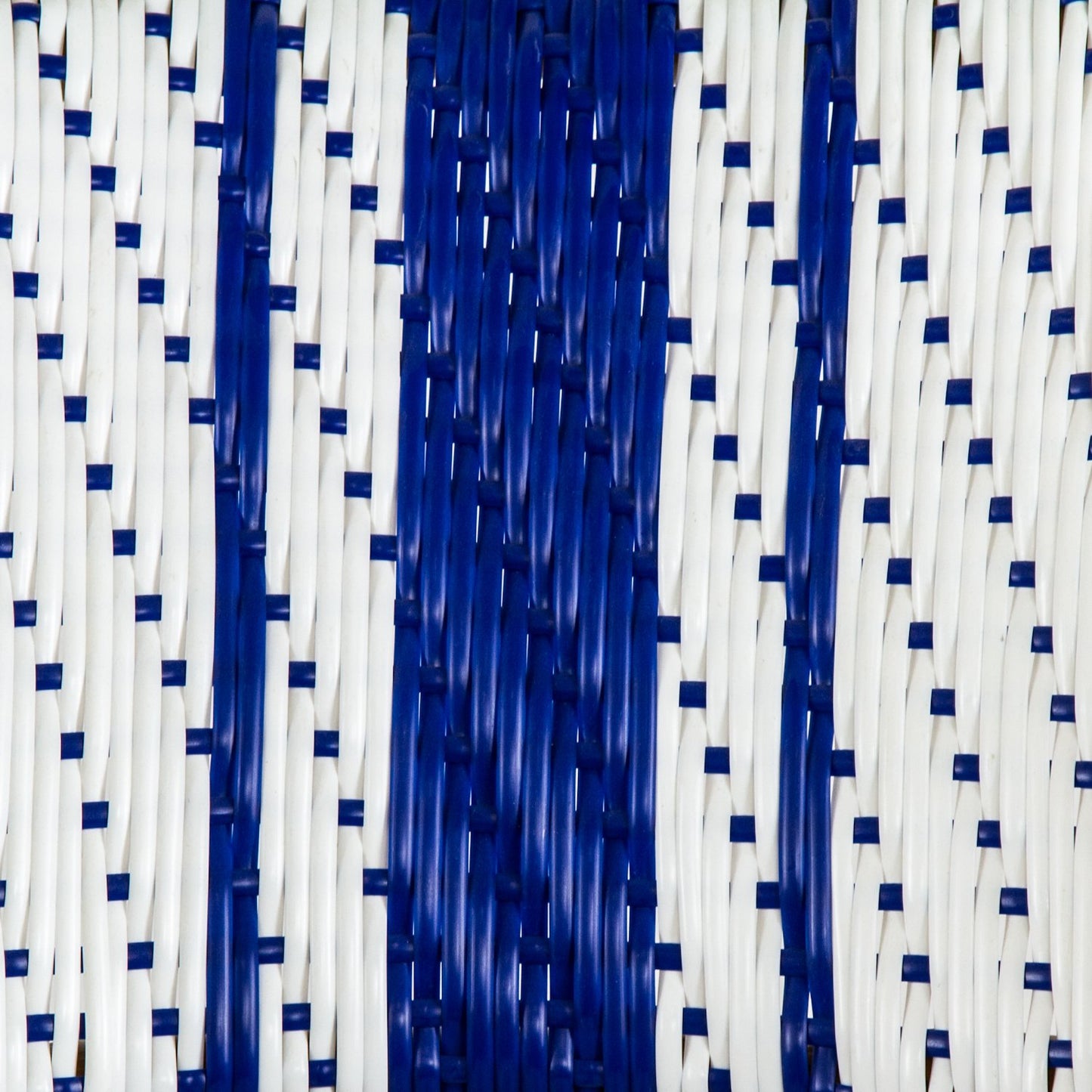 White & Blue Mediterranean Bistro Wrap Back Chair (D)