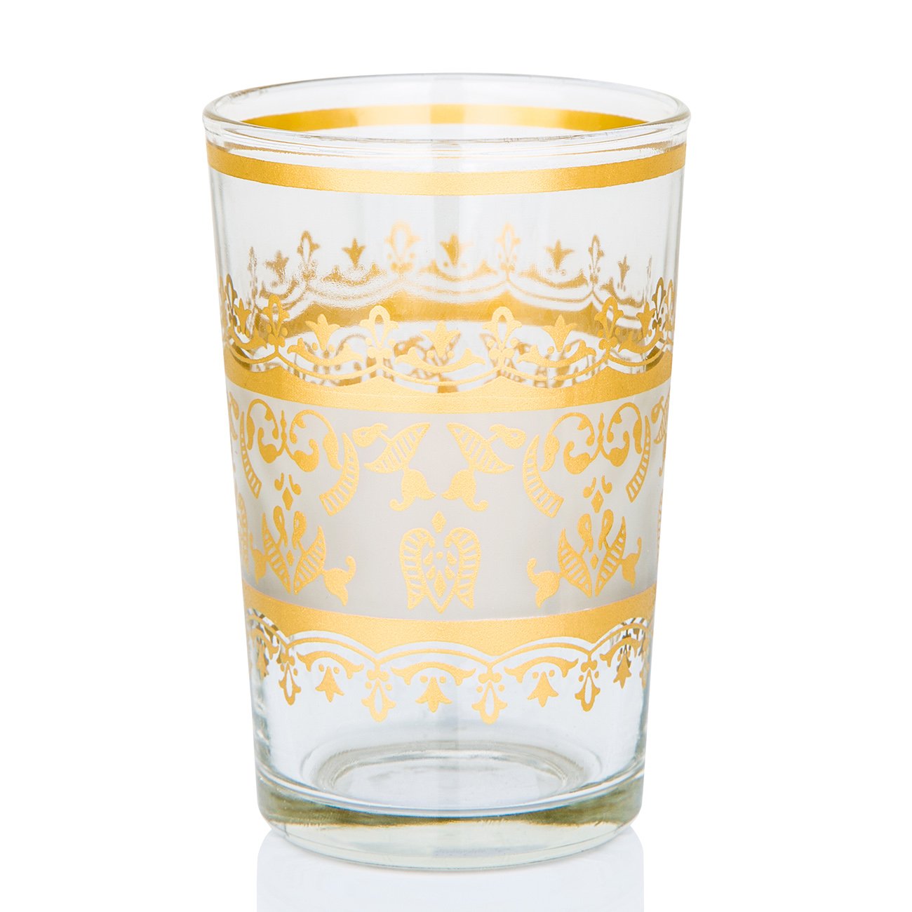 White and Gold Moroccan Tea Glass