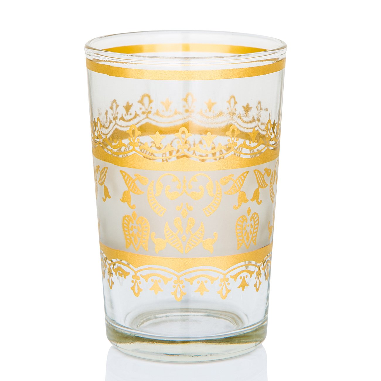 White and Gold Moroccan Tea Glass