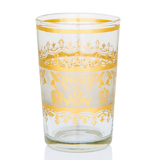 White and Gold Moroccan Tea Glass