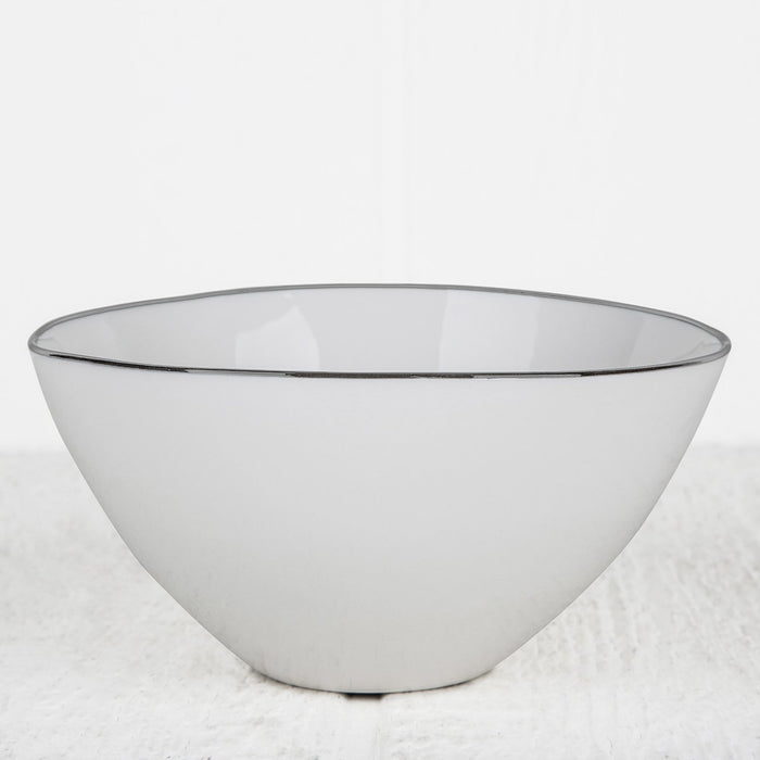 White and Grey Ceramic Cereal Bowl