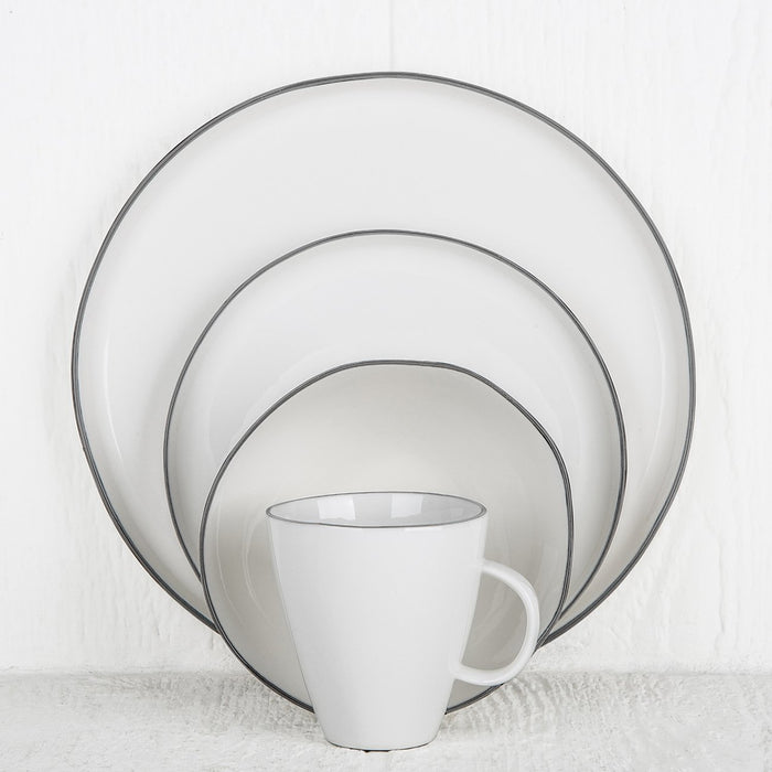 White and Grey Ceramic Coffee Mug 
