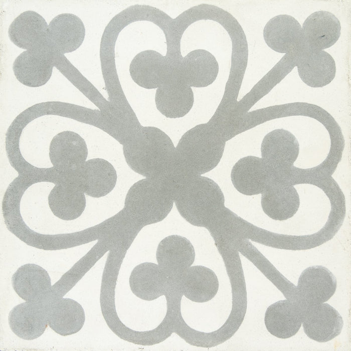 White & Grey Girofle Carocim Tile (8" x 8") (pack of 12)