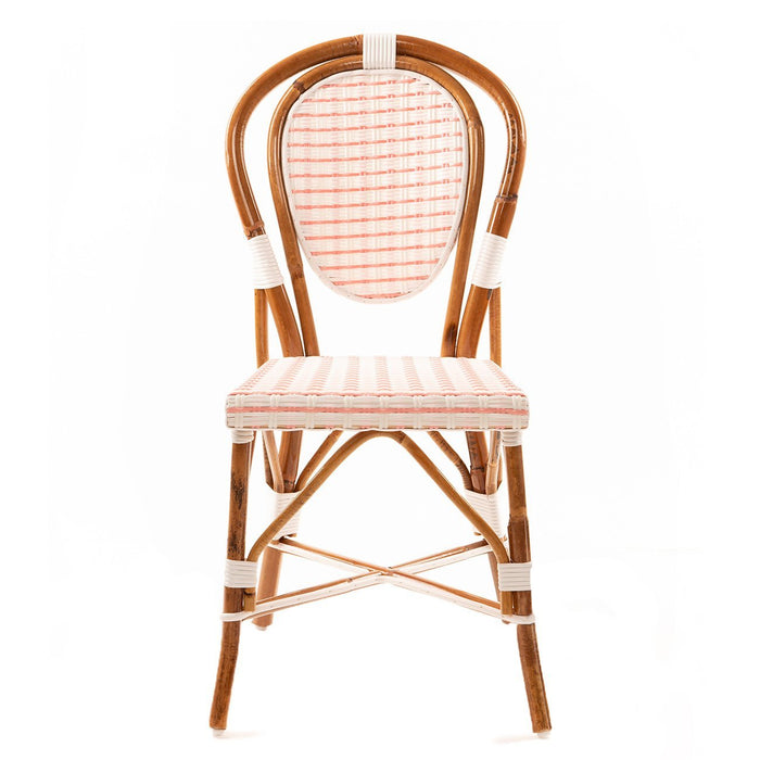 White and Pink Mediterranean Bistro Chair (16 Ligne)