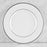 White and Silver Ceramic Dinner Plate