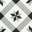 White, Black & Grey Diagonale Star Carocim Tile (8" x 8") (pack of 12)