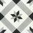 White, Black & Grey Diagonale Star Carocim Tile (8" x 8") (pack of 12)