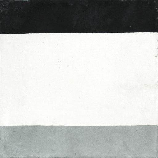 White, Black & Grey Trigris Frise Carocim Tile (8" x 8") (pack of 12)