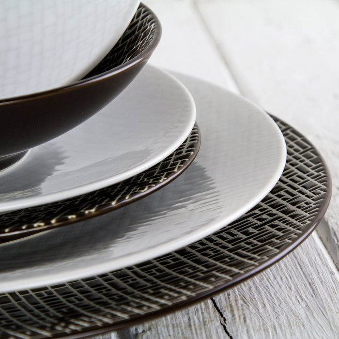 White Brick Dinner Plate