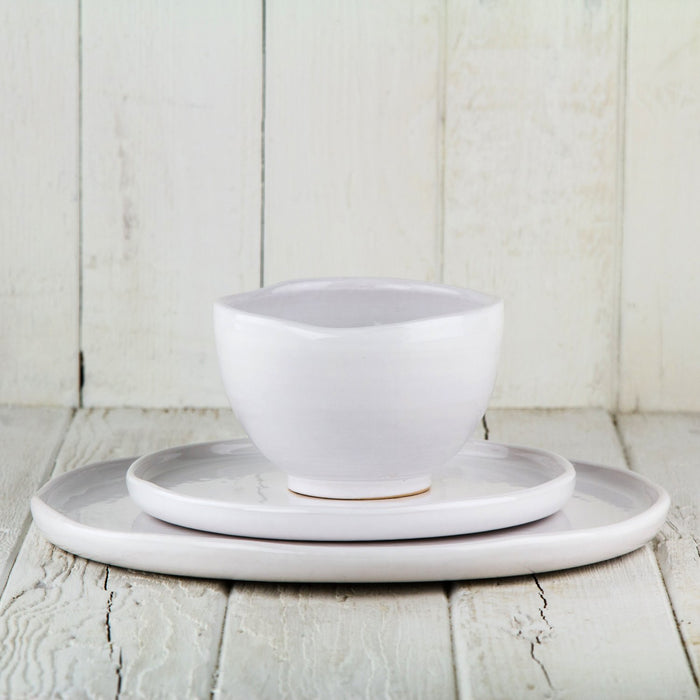 White Ceramic Dinner Plate
