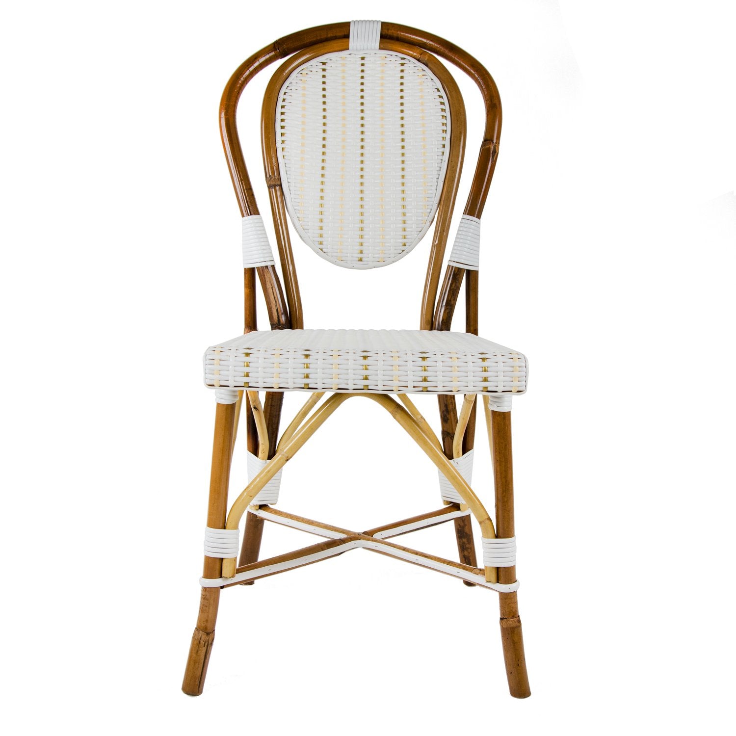 White, Cream & Gold Mediterranean Bistro Chair (B)