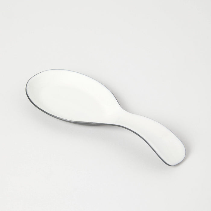White Enamel Spoon Rest