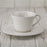 White Impressions Teacup with Saucer