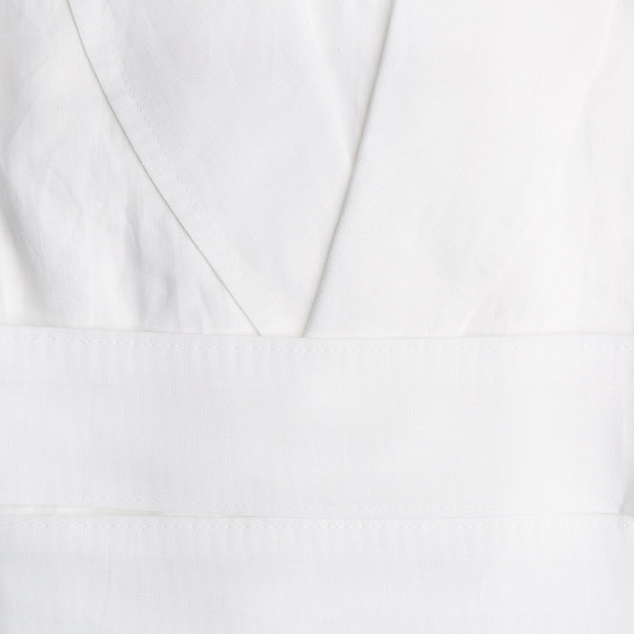 Large Chic White Linen Robe