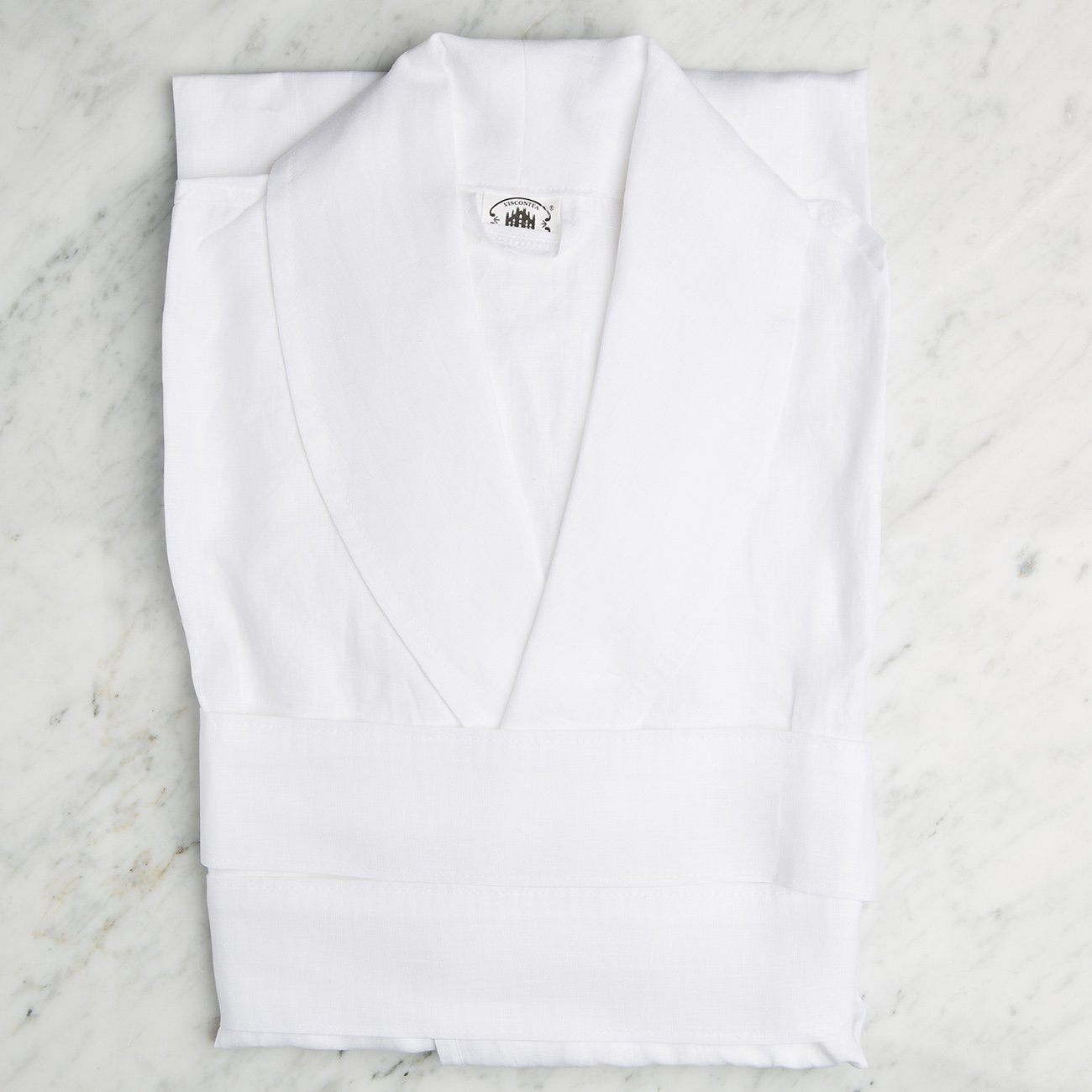 Large Chic White Linen Robe