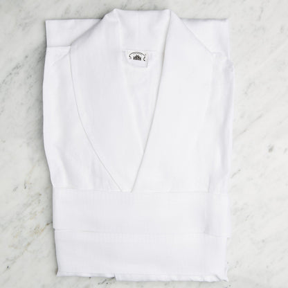 Large Chic White Linen Robe