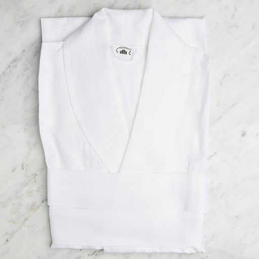 Medium Chic White Linen Robe