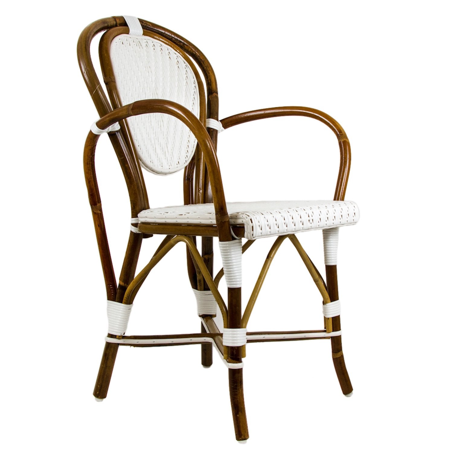 White Mediterranean Bistro Armchair (L)