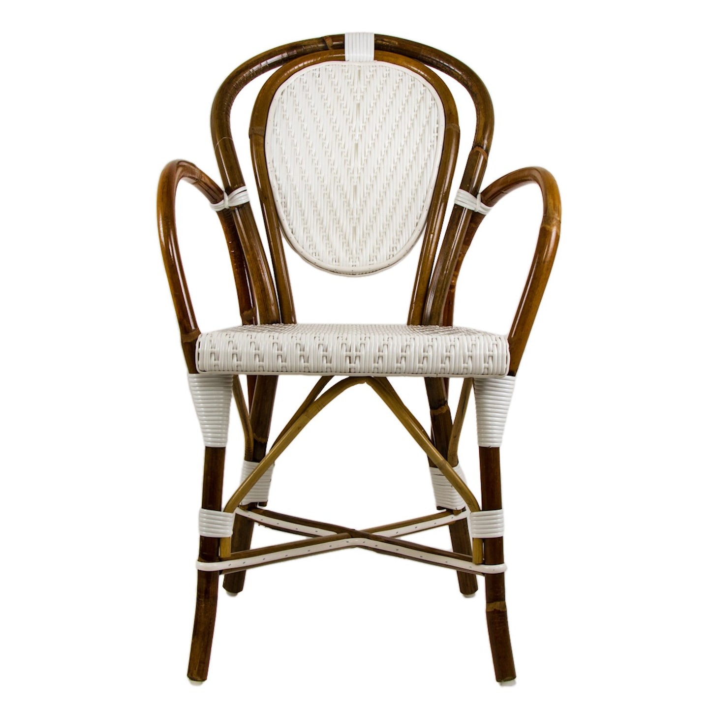 White Mediterranean Bistro Armchair (L)