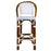 White Mediterranean Bistro Bar Stool with Back (26" h. seat) (E)