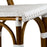 White Mediterranean Bistro Bar Stool with Back (26" h. seat) (L)