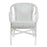 White Painted Rattan Armchair