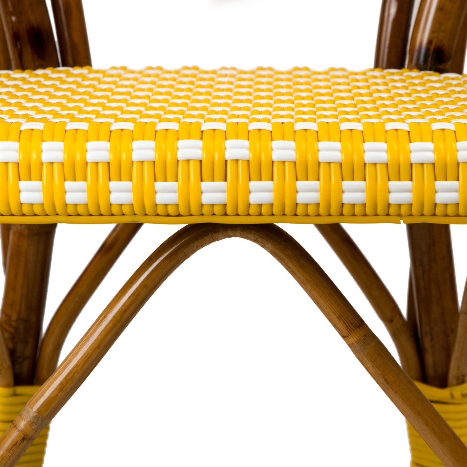 Yellow & White Mediterranean Bistro Armchair (B)