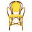 Yellow & White Mediterranean Bistro Armchair (B)