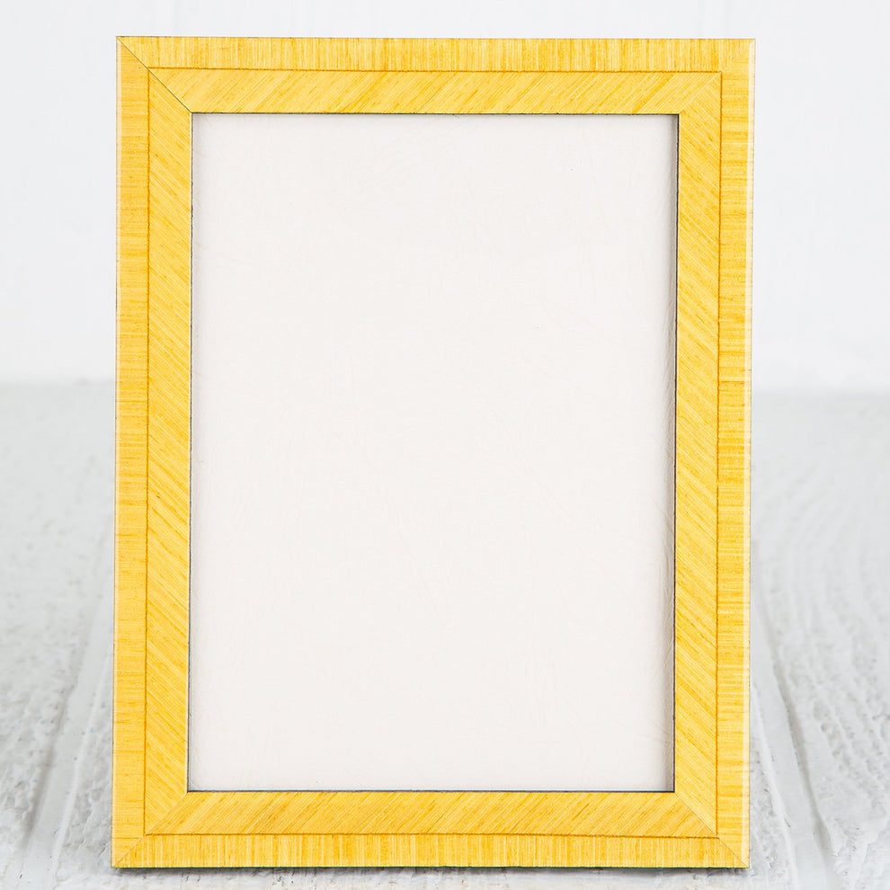 Yellow Biante Handmade Marquetry Picture Frame (5x7
