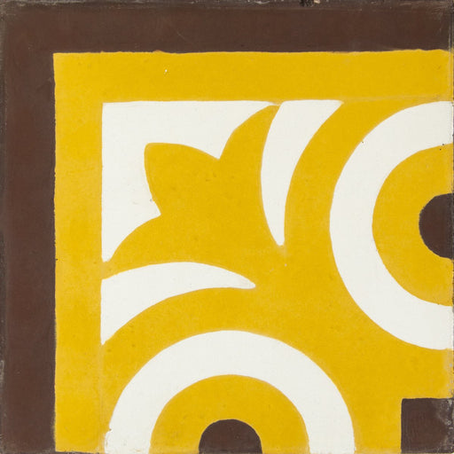 Yellow Mogador Corner Carocim Tile (8" x 8") (Individual Tile)