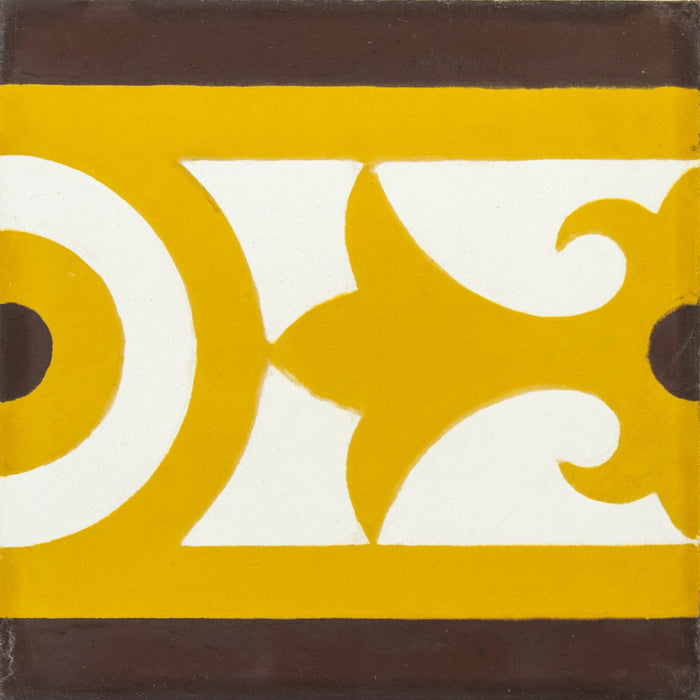 Yellow Mogador Frise Carocim Tile (8" x 8") (pack of 12)